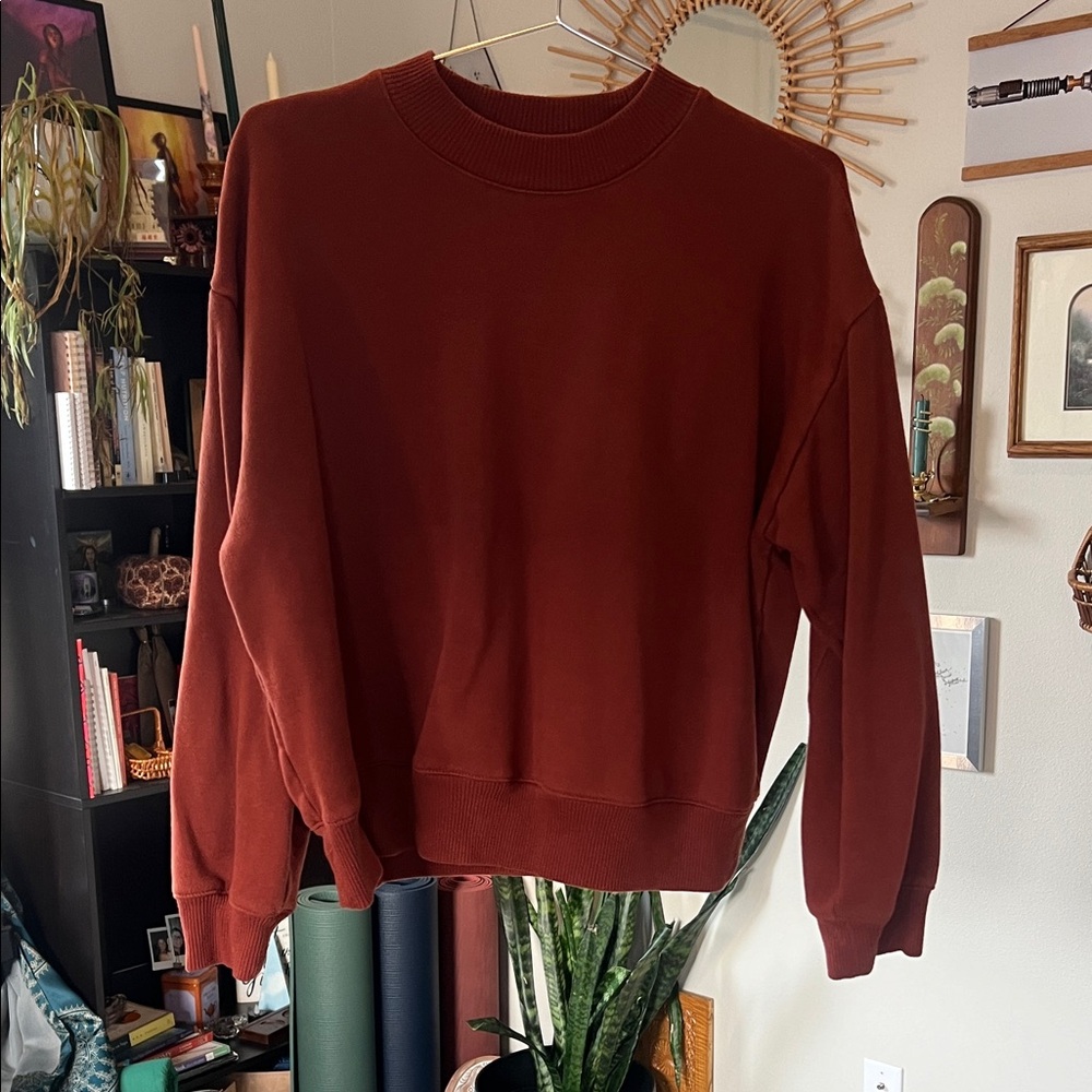 A New Day Women's Rust Crewneck Pullover - Size L - Picture 10 of 11